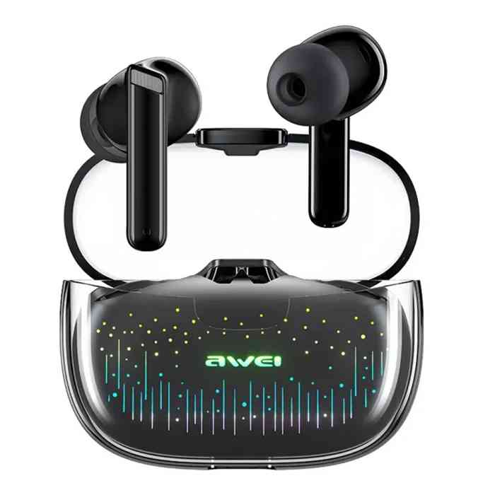 Awei T52 ANC TWS Wireless Earphone Gaming Headset with ANC + ENC Mic Bluetooth Earbuds